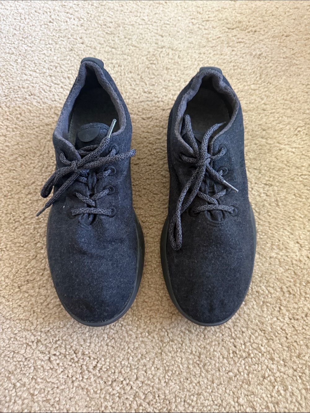 Allbirds Mens Wool Runners Natural Black Charcoal Sneakers- size 13